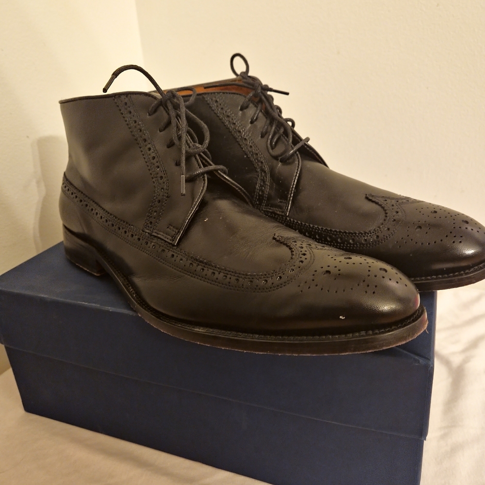 Massimo Mateo Men's 5-Eye Chukka Wing Black Boot Size 13